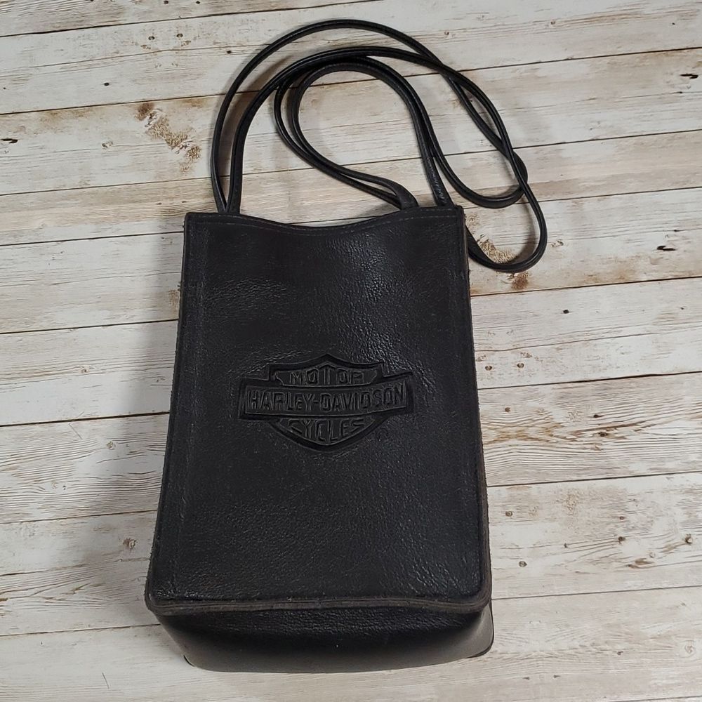 Harley-Davidson Vintage Rectangular Leather Purse - image 1